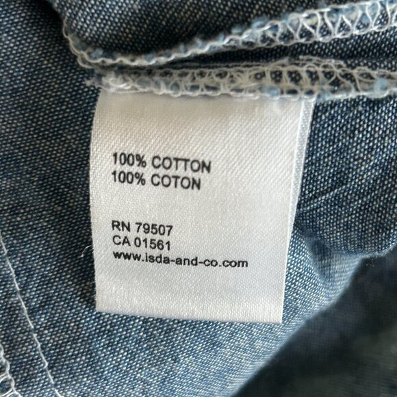 ISDA & Co. Denim Tie Dye  Snap Shirt Size Small - Picture 2 of 9